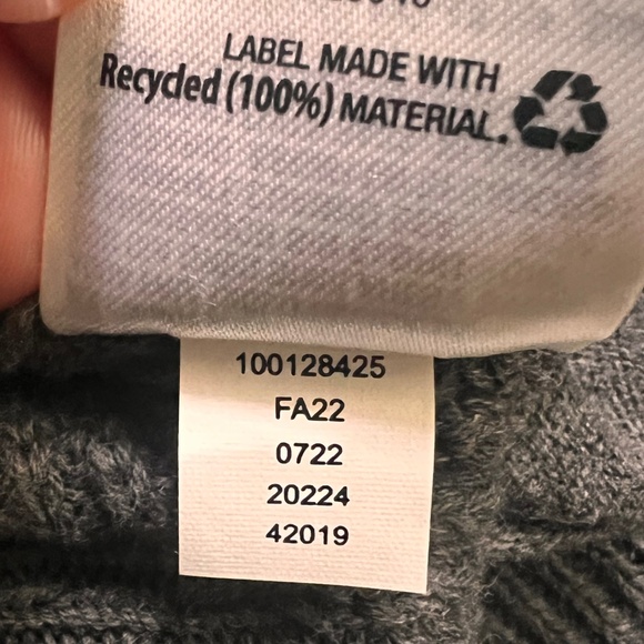 Sun + Stone Alvin Cardigan Sweater Gray 100% Cotton Size Small NWT - Picture 9 of 10